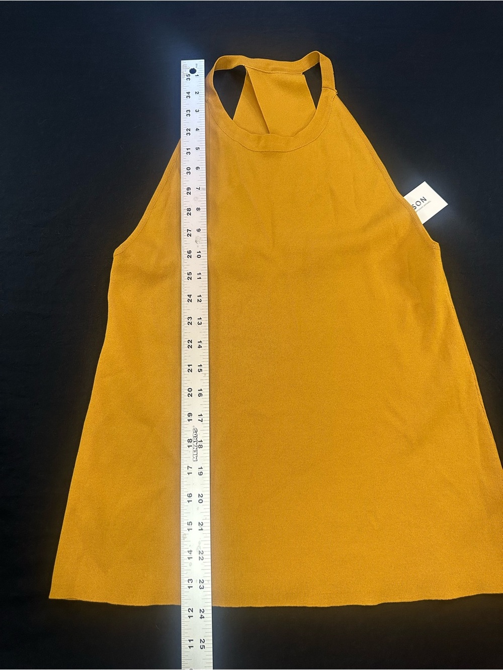 Ellison Mustard Racer Back Tank Top - Picture 3 of 9